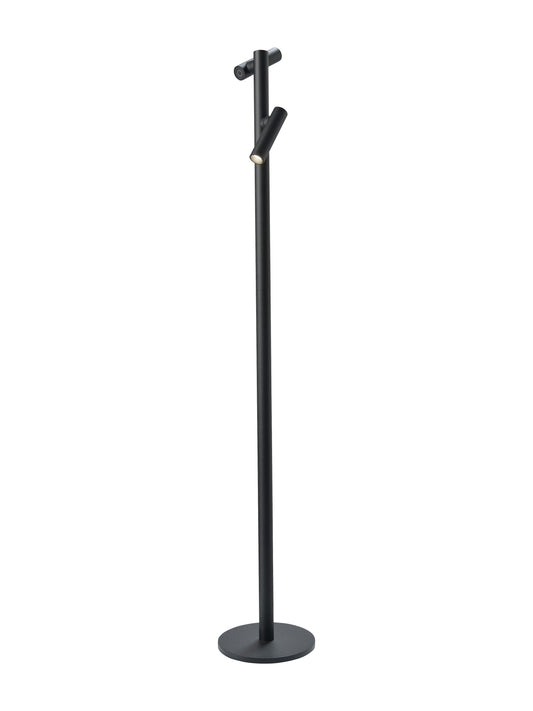 Tubo vloerlamp/acculamp zwart - 120cm - voor binnen/buiten / indoor/ outdoor - snoerloos - 2 lampen