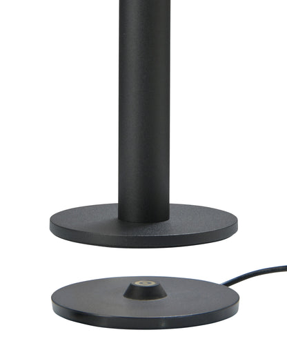Tubo vloerlamp/acculamp zwart - 120cm - voor binnen/buiten / indoor/ outdoor - snoerloos - 2 lampen