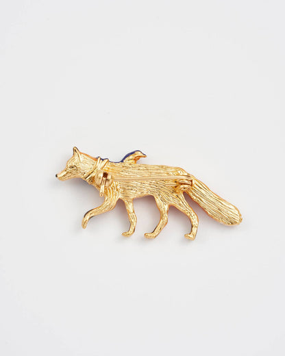 Broche en émail Cozy Fox