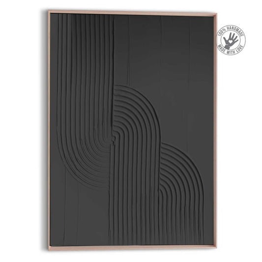 Schilderij Knot - charcoal 70x50