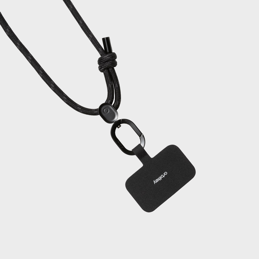 Verstelbaar koord van de zwarte Orbitkey phone strap