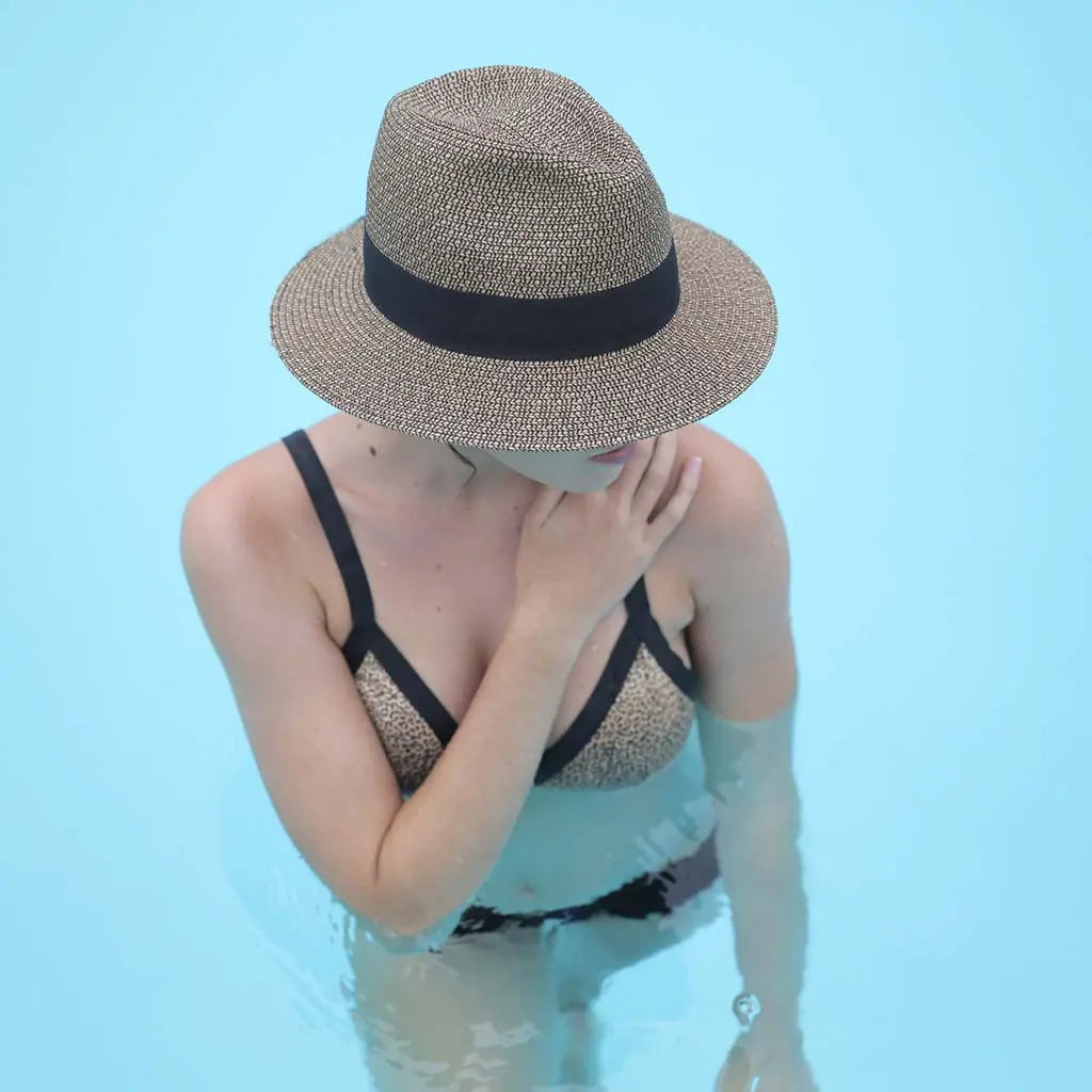 Beau Fedora Mixed Zwart zomerhoed