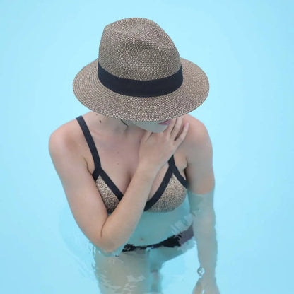 Beau Fedora Mixed Zwart zomerhoed