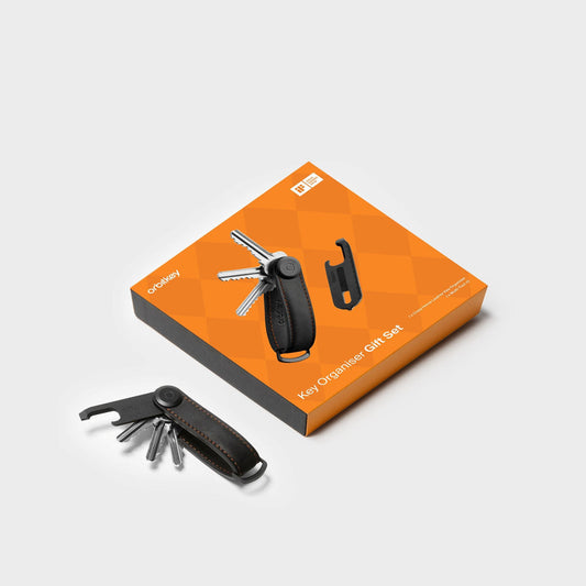 Orbitkey Key Organiser Crazy Horse Black Orange + Multi-tool V2 Set foto 2