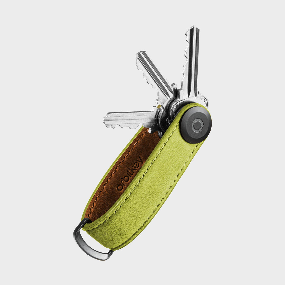 Orbitkey Crazy Horse leren sleutelorganizer Moss in Moss