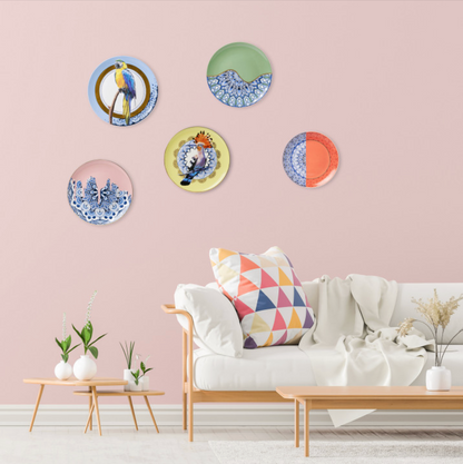 Bord Mandala koraalrood 20cm