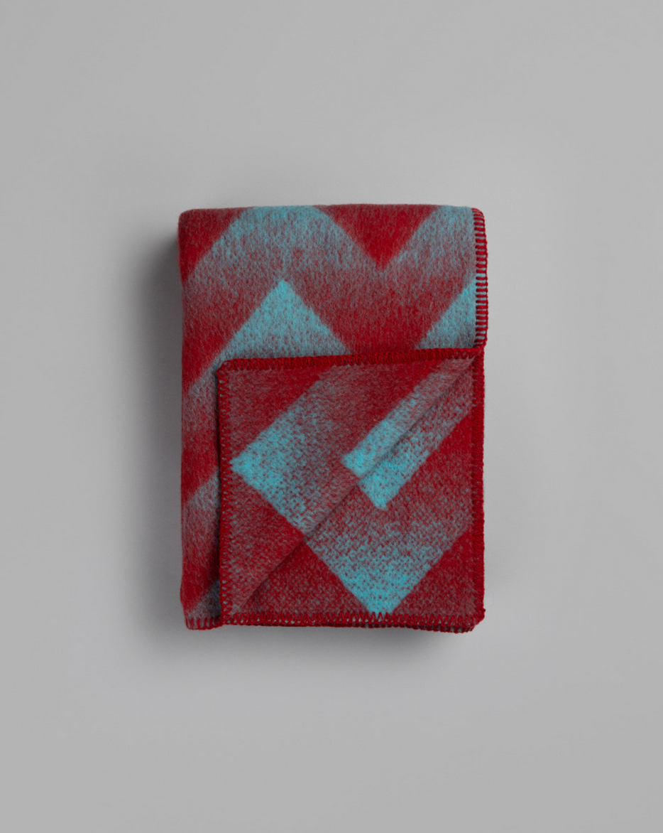 Lynild Red/Blue Throw 200 x 135