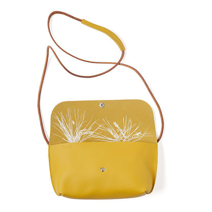 Keecie Secret Garden leren tas in geel
