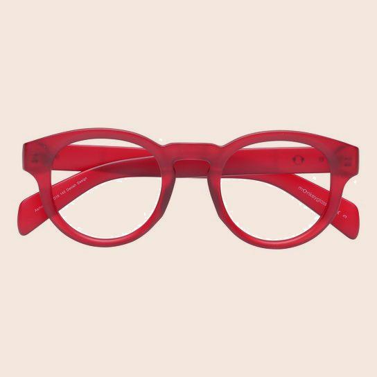 Monkeyglasses Aarhus leesbril in mat rood