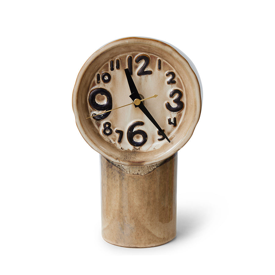 HKLIVING Retro keramieken klok crème productfoto