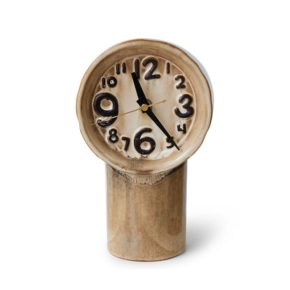 HKLIVING Retro keramieken klok crème productfoto