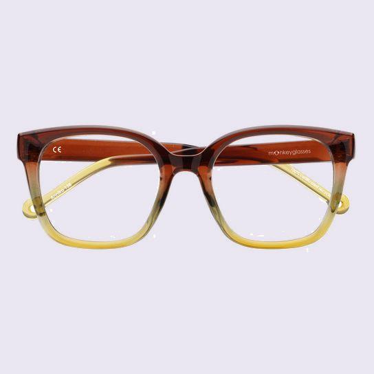 Monkeyglasses Annika leesbril in bruin-geel