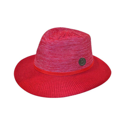 Aston Fedora mixed red/red zonnehoed