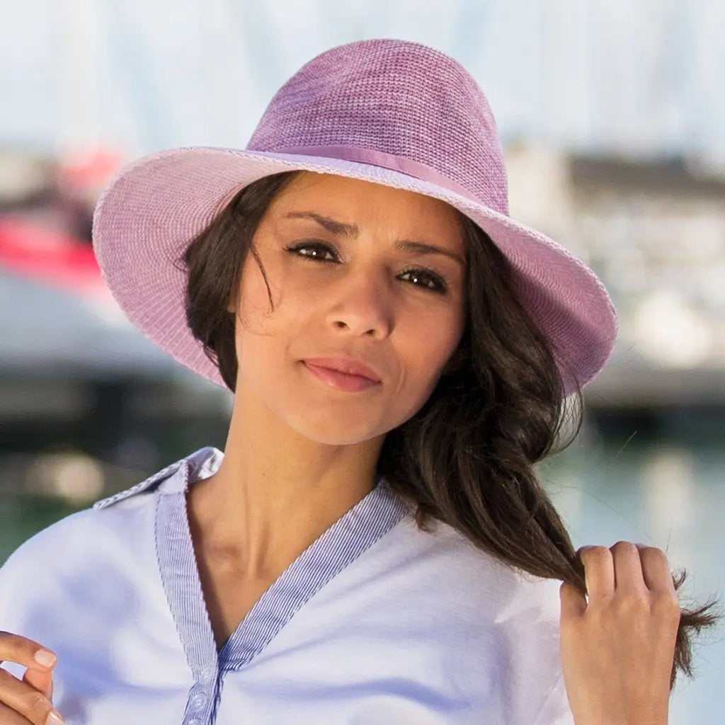 Aston Fedora roze zonnehoed