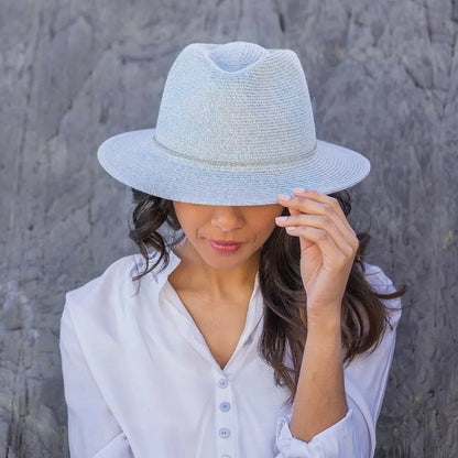 Avoca fedora sky blue zonnehoed