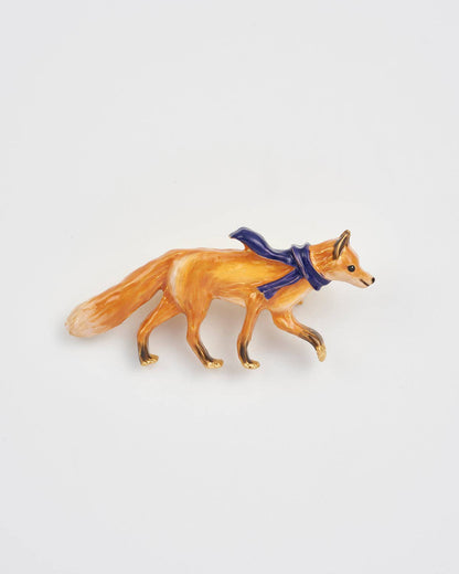 Broche en émail Cozy Fox