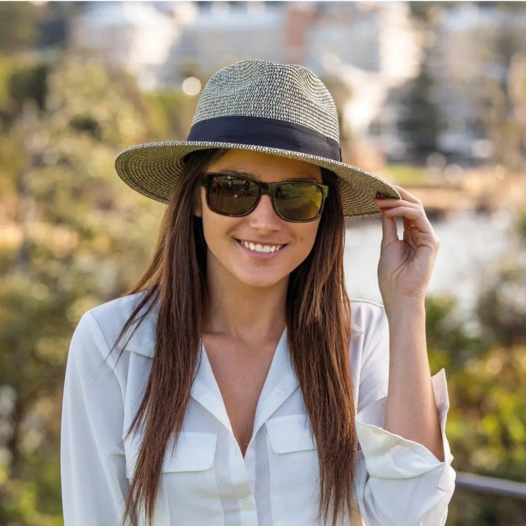 Beau Fedora Mixed Zwart zomerhoed