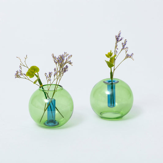 Block Design Mini Bubble vaas groen/blauw