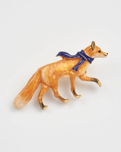 Broche en émail Cozy Fox