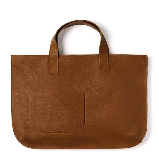 Keecie Elephant Joke leren shopper in Cognac used look