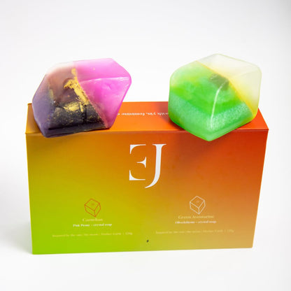 ExcluJess cadeauset kristalzepen Rode Carneool & Groene Aventurijn, productfoto 3