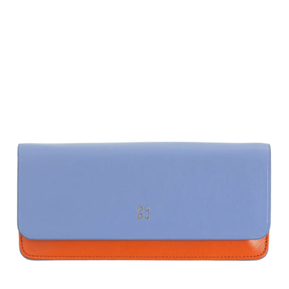 DuDu leren brillenetui in pastelblauw