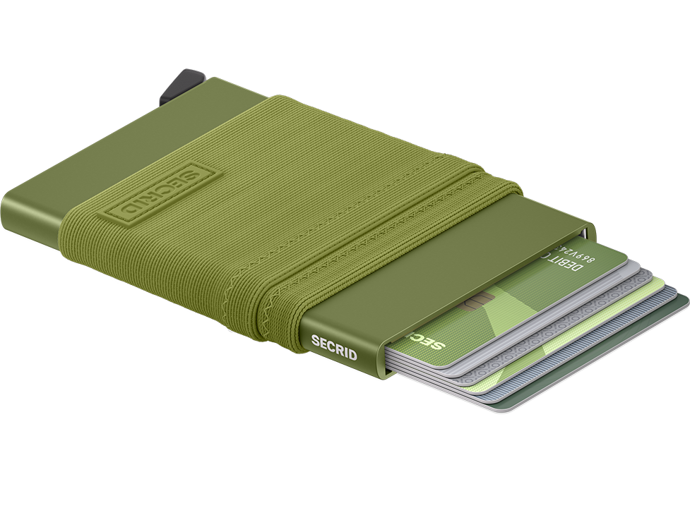 Secrid Flexwallet Kelp open en plat