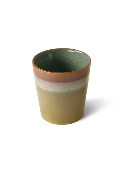70s ceramics coffee mug in the colour peat.
