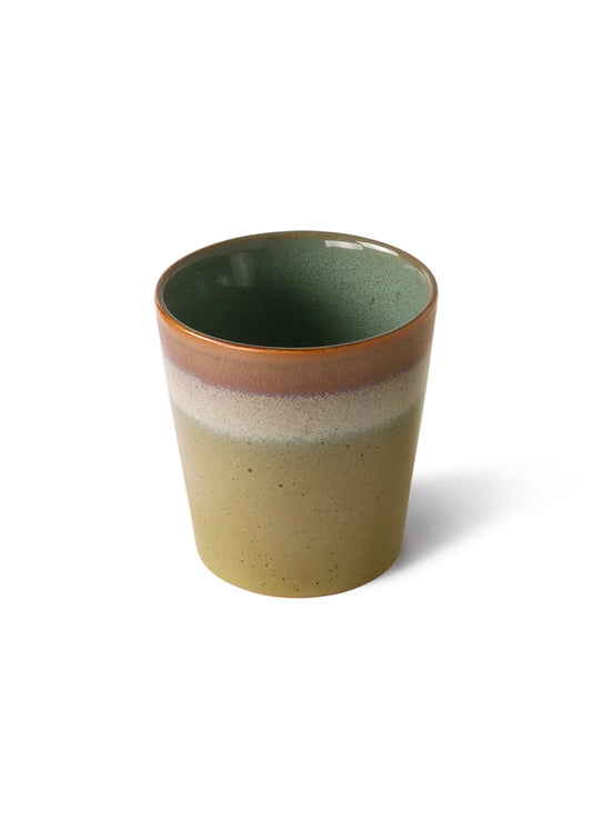 70s ceramics coffee mug in the colour peat.