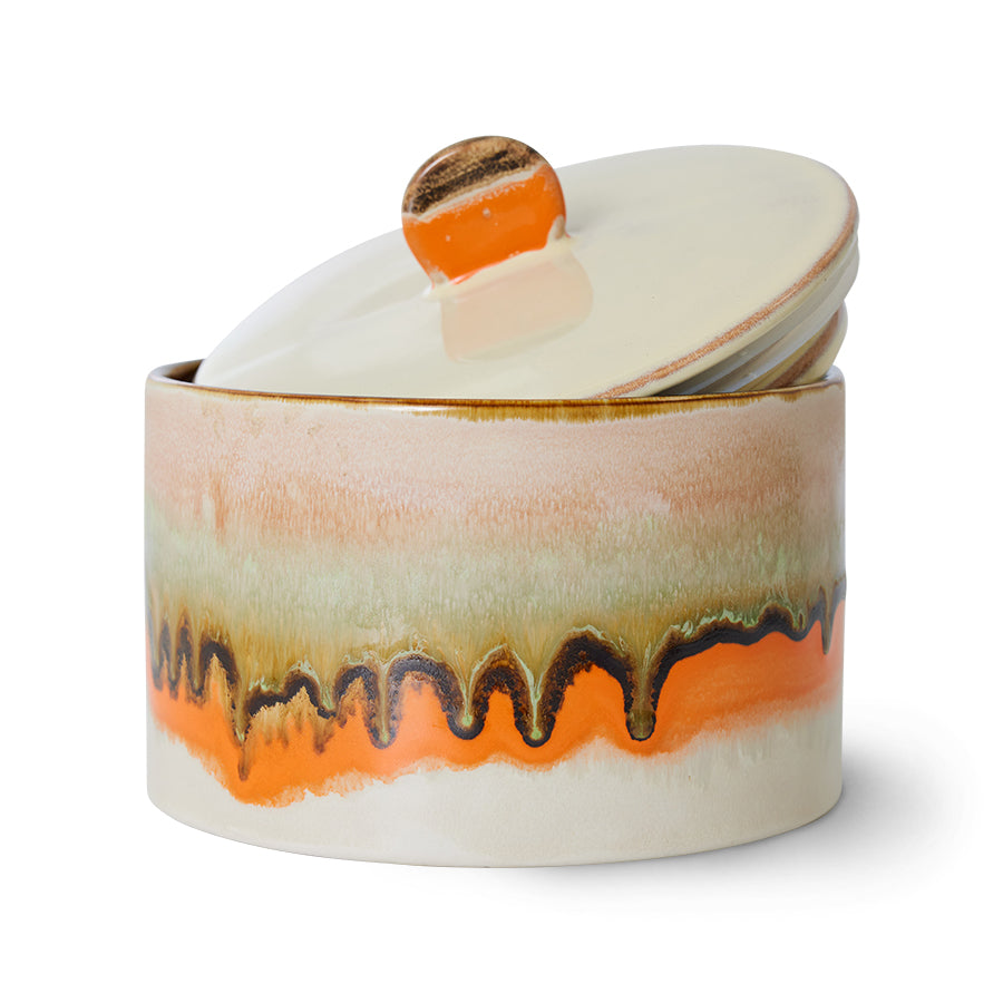HKLIVING 70s ceramics cookie jar Burst detail