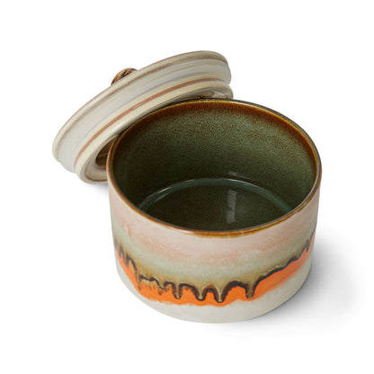 HKLIVING 70s ceramics cookie jar Burst met deksel