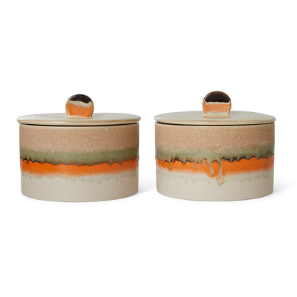 HKLIVING 70s ceramics cookie jar Burst sfeerbeeld