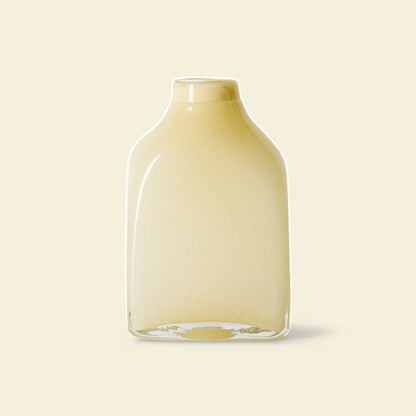 HKLiving Atelier glazen vaas middel crème