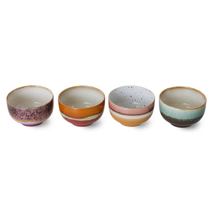 HKLIVING 70s Ceramics noedelkommen Geyser – set van 4 – detailfoto