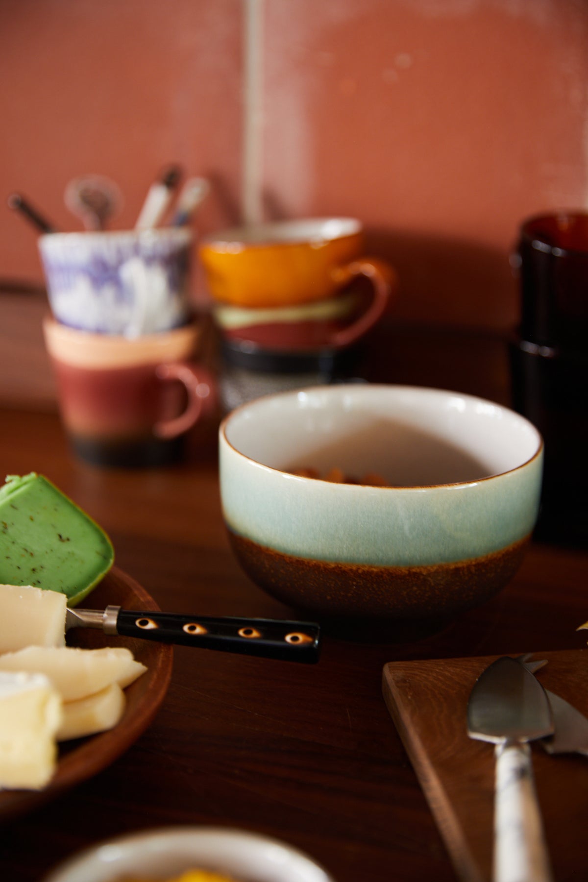 HKLIVING 70s Ceramics noedelkommen Geyser – set van 4 – sfeerfoto