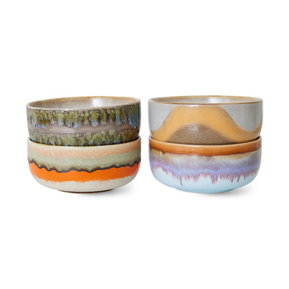 HKLIVING 70s Ceramics dessertschaaltjes Reef – set van 4 – productfoto