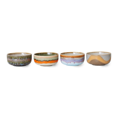 HKLIVING 70s Ceramics dessertschaaltjes Reef – set van 4 – detailfoto