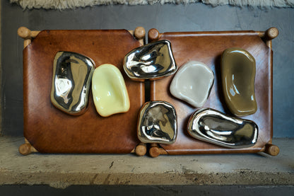 HKLIVING glazen sculptuur Chrome no. 1 – sfeerfoto