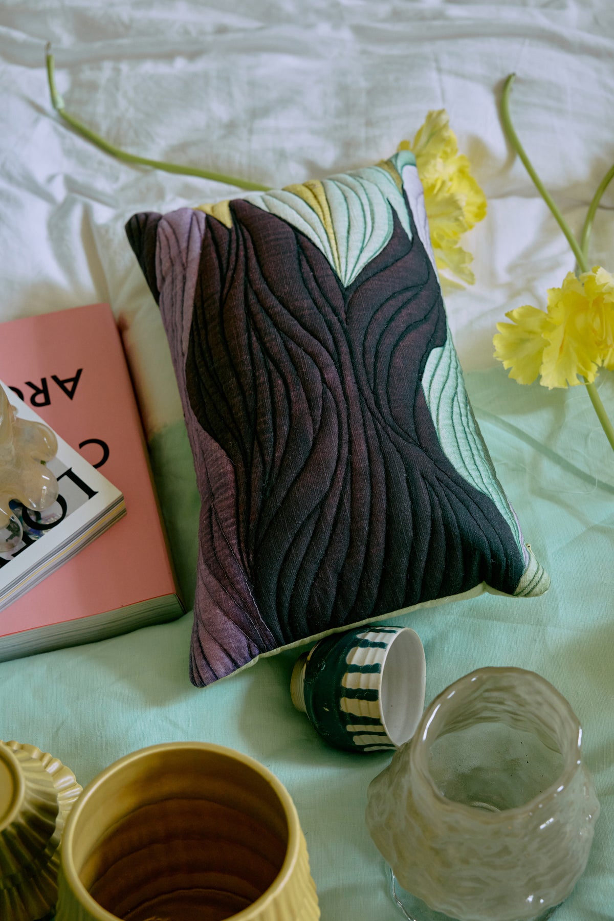 HKLIVING Artist ceramics koffiekopjes – set van 4 – sfeerfoto