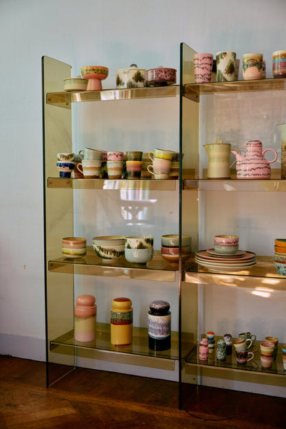 HKLIVING 70s Ceramics americanomokken Rococo – set van 4 – sfeerfoto