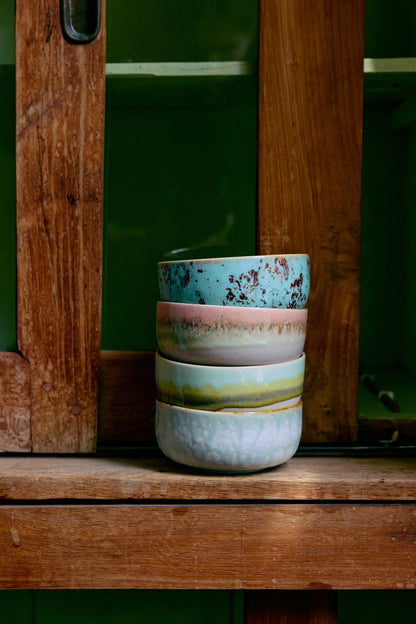 HKLIVING 70s Ceramics dessertschaaltjes Impression – set van 4 – sfeerfoto