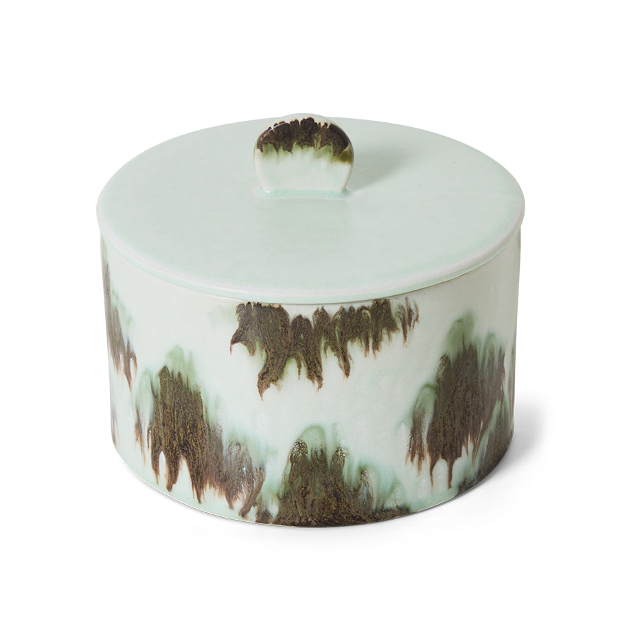 HKLIVING 70s Ceramics koekjespot Tide – detailfoto