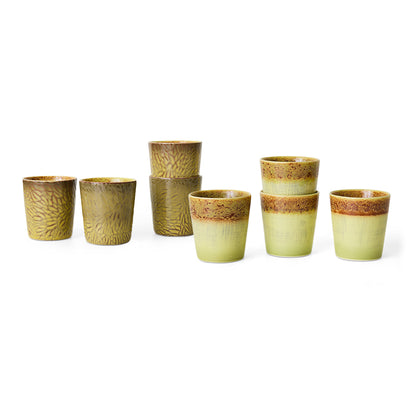 HKLIVING 70s Ceramics Van Gogh koffiemokken Sunflowers – set van 2 – detailfoto