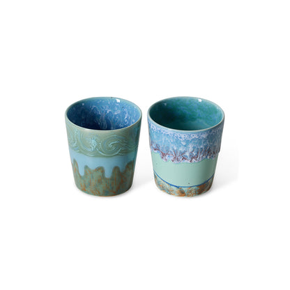 HKLIVING 70s Ceramics Van Gogh koffiemokken Self Portrait – set van 2 – detailfoto
