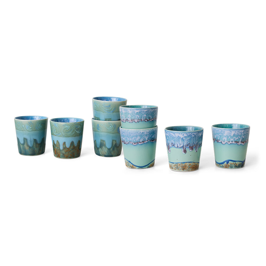 HKLIVING 70s Ceramics Van Gogh koffiemokken Self Portrait – set van 2 – detailfoto
