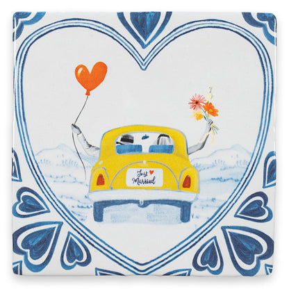 StoryTiles Just married off we go – tegel 10x10 cm