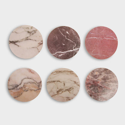 &Klevering Marble onderzetters set van 6