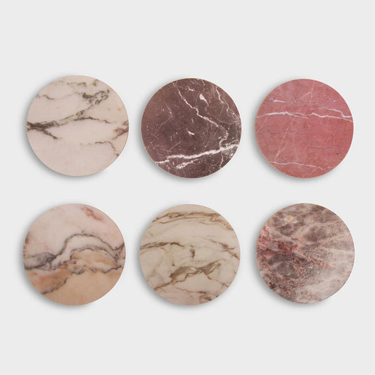 &Klevering Marble onderzetters set van 6