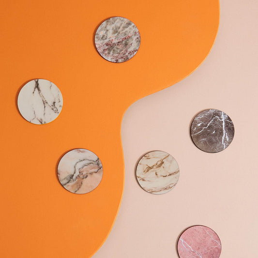 &Klevering Marble onderzetters in interieur