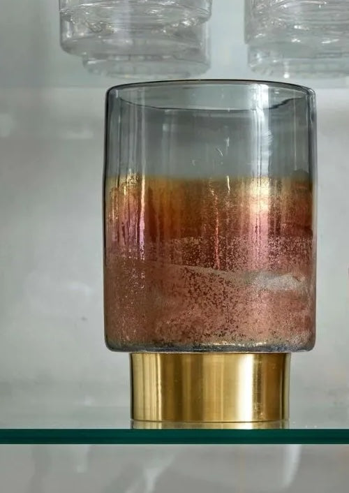 Windlicht op messing voet – Nordal